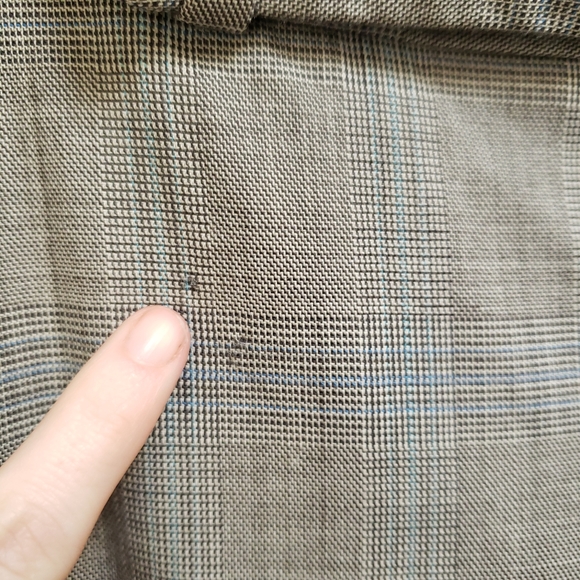 Banana Republic Gray Plaid Martin Fit Wool Blend Lined Trouser Pants - Picture 3 of 9